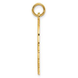 Gold-Plated Sterling Silver Engravable Boy Polished Disc Charm QM521G/50