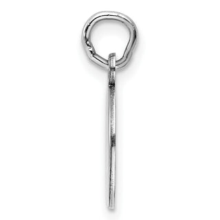 Sterling Silver Rhodium-plated Red Enamel Right Facing Boy Head Disc Charm QM525