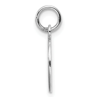 Sterling Silver Rhodium-Plate Pink Enamel Left Facing Girl Head Disc Charm QM535