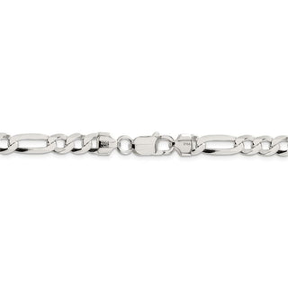 28" Sterling Silver 7.5mm Lightweight Flat Figaro Chain Necklace