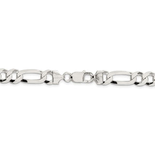28" Sterling Silver 8.5mm Lightweight Flat Figaro Chain Necklace