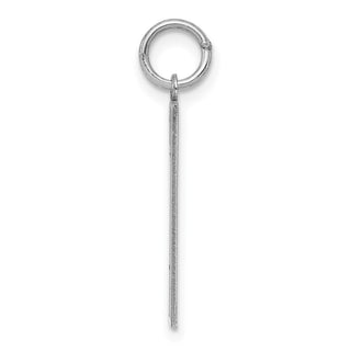 Sterling Silver Rhodium-plated Medium Polished Number 1 Charm