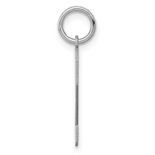 Sterling Silver Rhodium-plated Medium Polished Number 2 Charm