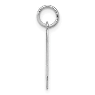 Sterling Silver Rhodium-plated Medium Polished Number 4 Charm