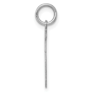 Sterling Silver Rhodium-plated Medium Polished Number 5 Charm