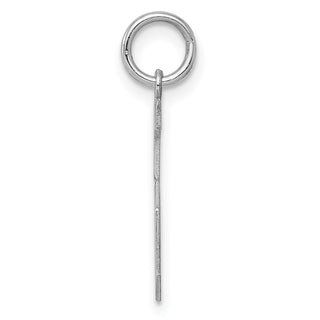 Sterling Silver Rhodium-plated Medium Polished Number 5 Charm