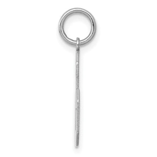 Sterling Silver Rhodium-plated Medium Polished Number 6 Charm