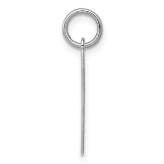 Sterling Silver Rhodium-plated Medium Polished Number 7 Charm