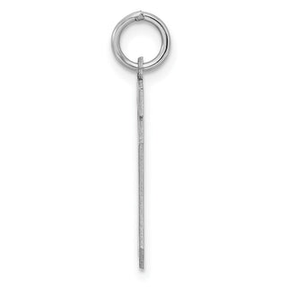 Sterling Silver Rhodium-plated Medium Polished Number 10 Charm