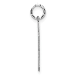 Sterling Silver Rhodium-plated Medium Polished Number 13 Charm