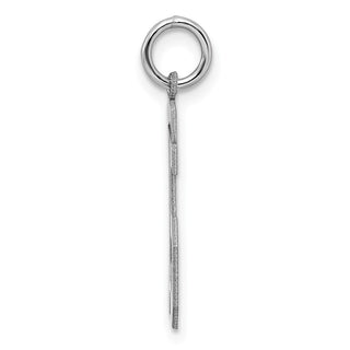 Sterling Silver Rhodium-plated Medium Polished Number 15 Charm