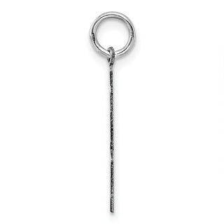 Sterling Silver Rhodium-plated Medium Polished Number 18 Charm