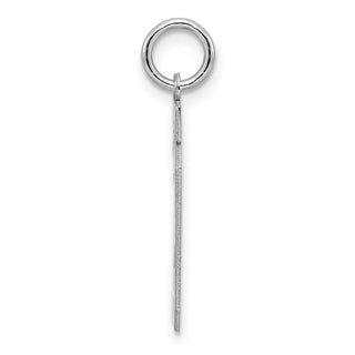 Sterling Silver Rhodium-plated Medium Polished Number 19 Charm