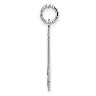 Sterling Silver Rhodium-plated Medium Polished Number 24 Charm