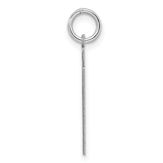 Sterling Silver Rhodium-plated Medium Polished Number 27 Charm