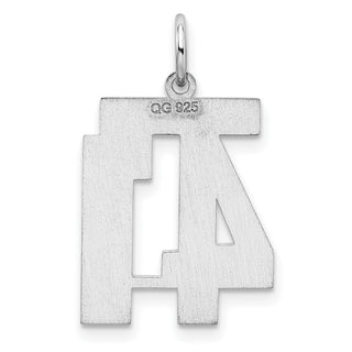 Sterling Silver Rhodium-plated Medium Polished Number 41 Charm