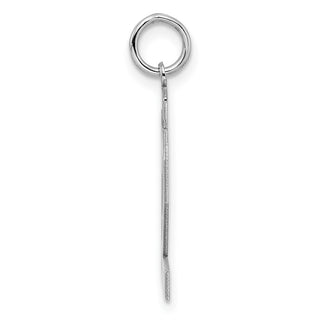 Sterling Silver Rhodium-plated Medium Polished Number 42 Charm