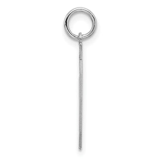 Sterling Silver Rhodium-plated Medium Polished Number 50 Charm