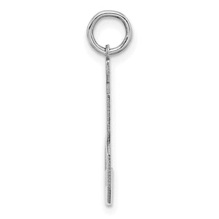 Sterling Silver Rhodium-plated Medium Polished Number 53 Charm