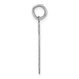 Sterling Silver Rhodium-plated Medium Polished Number 70 Charm