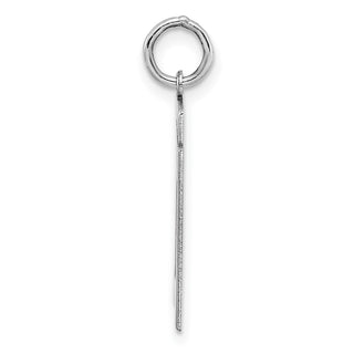 Sterling Silver Rhodium-plated Medium Polished Number 71 Charm