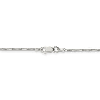 30" Sterling Silver 1.25mm Octagonal Snake Chain Necklace