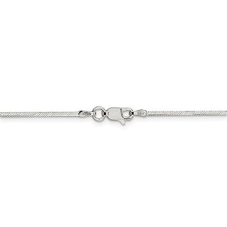 30" Sterling Silver 1.5mm Octagonal Snake Chain Necklace