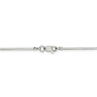 20" Sterling Silver 1.5mm Octagonal Snake Chain Necklace