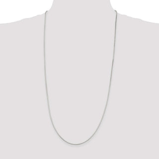 30" Sterling Silver 1.5mm Octagonal Snake Chain Necklace