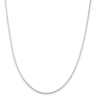 30" Sterling Silver 1.5mm Octagonal Snake Chain Necklace
