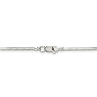 30" Sterling Silver 1.65mm Octagonal Snake Chain Necklace