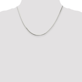 18" Sterling Silver 1.65mm Octagonal Snake Chain Necklace