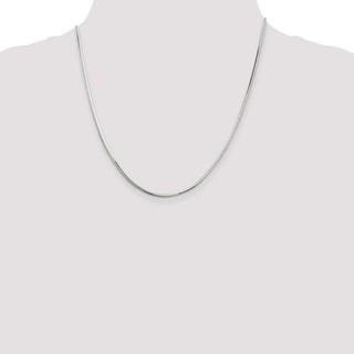 20" Sterling Silver 1.65mm Octagonal Snake Chain Necklace