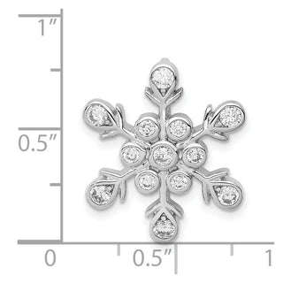 Sterling Silver CZ Snowflake Pendant