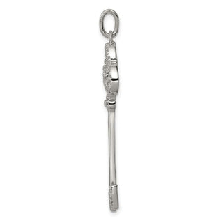 Sterling Silver CZ Key Charm QP1545