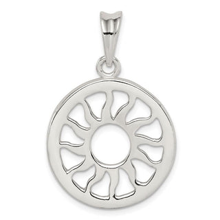 Sterling Silver Polished Sun Pendant QP2668