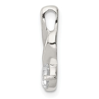 Sterling Silver CZ Chain Slide Pendant QP2731