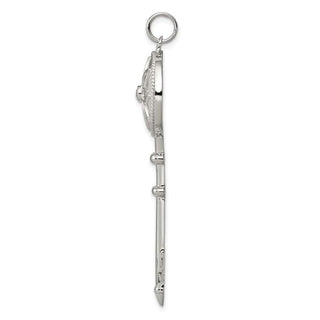 Sterling Silver CZ Key Charm QP2847