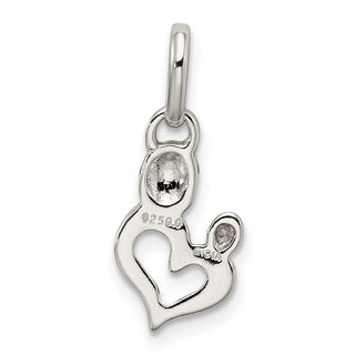 Sterling Silver Polished Heart Charm QP4425