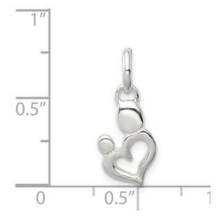 Sterling Silver Polished Heart Charm QP4425
