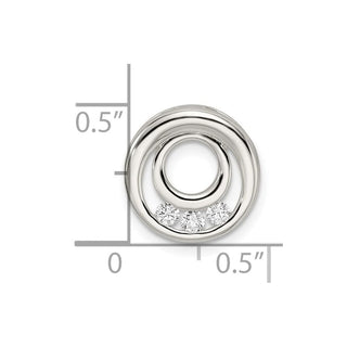 Sterling Silver CZ Slide Pendant QP4938
