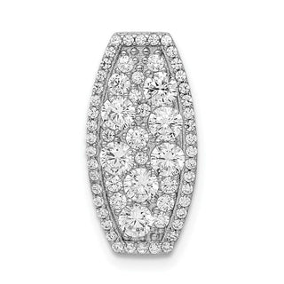 Sterling Silver Rhodium-plated CZ Slide Pendant QP5340