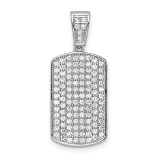 Sterling Silver Rhodium-plated Polished CZ Pendant QP5508