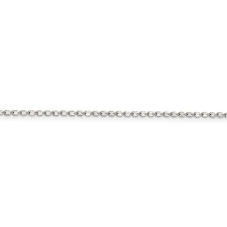 18" Sterling Silver 1.5mm Fancy Beaded Chain Necklace QPE12
