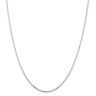 30" Sterling Silver 1.5mm Fancy Beaded Chain Necklace