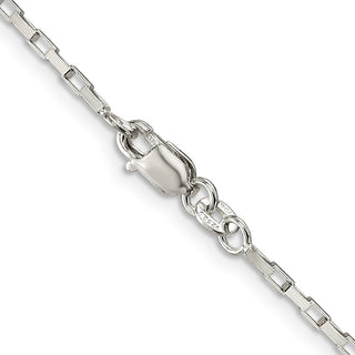 24" Sterling Silver 1.65mm Elongated Box Chain Necklace