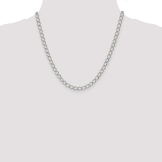 20" Sterling Silver 5.75mm Fancy Open Curb Chain Necklace