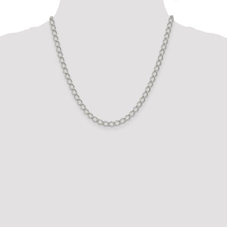 20" Sterling Silver 5.75mm Fancy Open Curb Chain Necklace