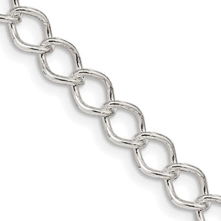 20" Sterling Silver 5.75mm Fancy Open Curb Chain Necklace