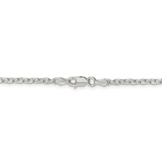 8" Sterling Silver 2.75mm Diamond-cut Forzantina Cable Chain Bracelet